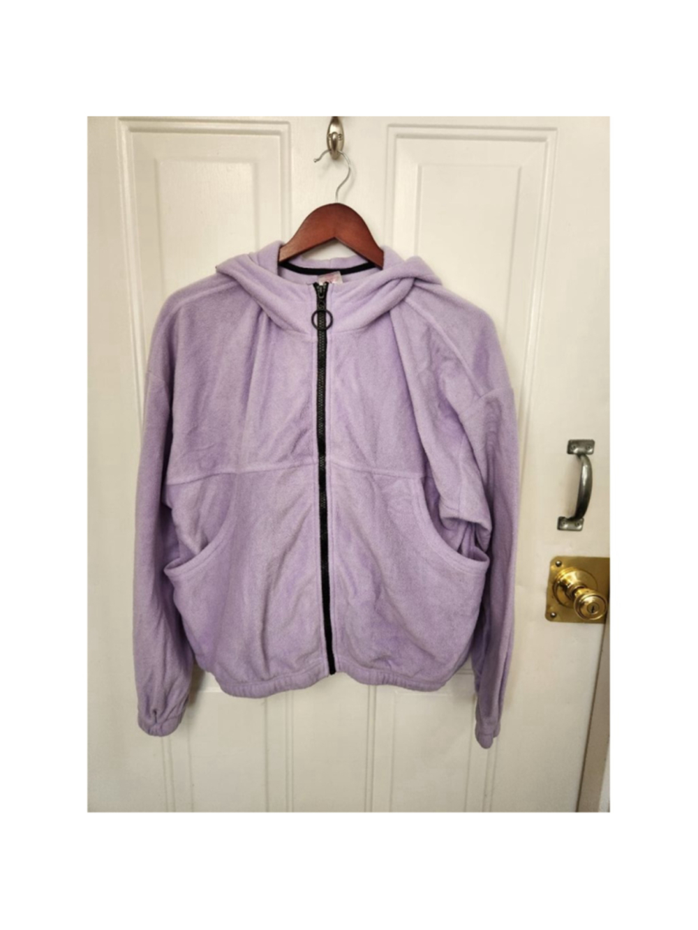 No Boundaries Full Zip lavender fleece Jacket